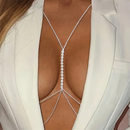 Faye Rhinestone Chest Necklace