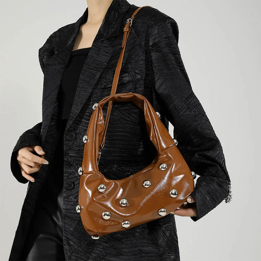 Faye Rivet Shoulder Bag