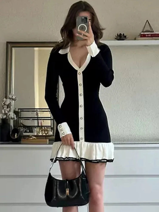 Diana Bow Knit Mini Dress