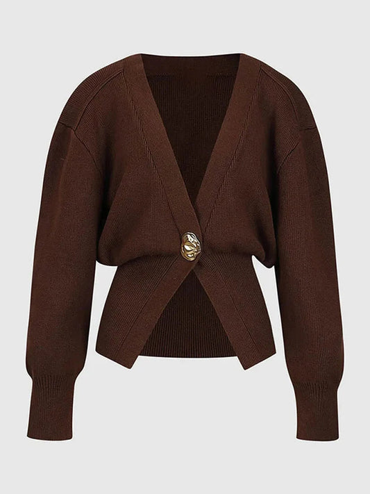 Nina Single Button Sweater