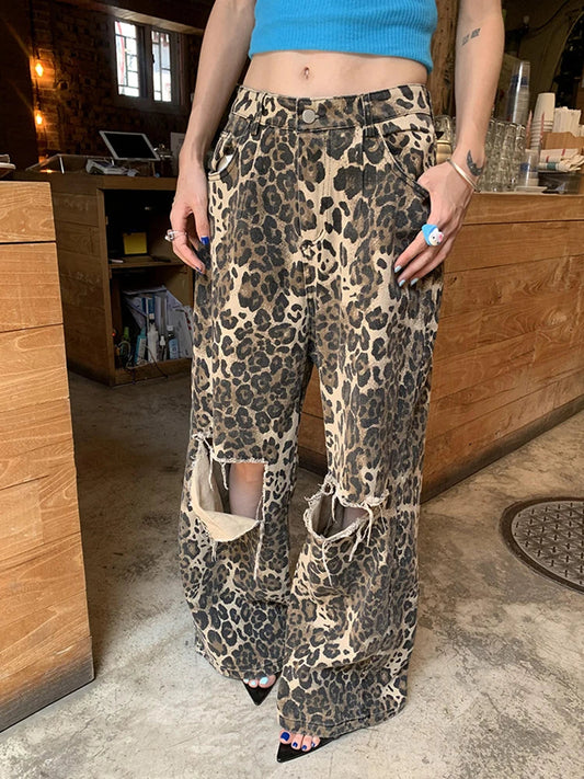 Vera Ripped Wide Leg Jeans