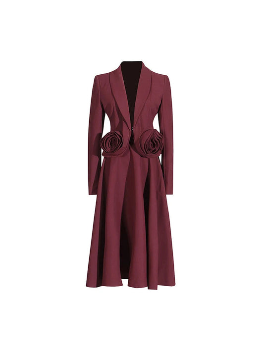 Luna Burgundy Two Piece Set