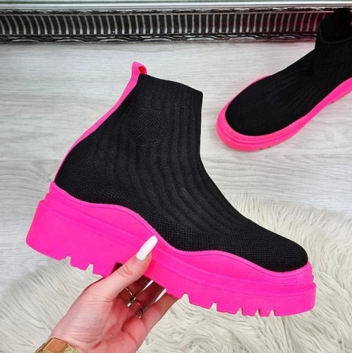 Cleo Knitted Ankle Boots