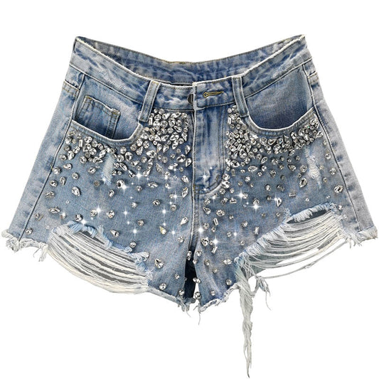 Vera Wide-Leg Denim Shorts