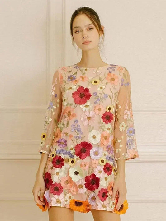 Mira Printed Short Dress