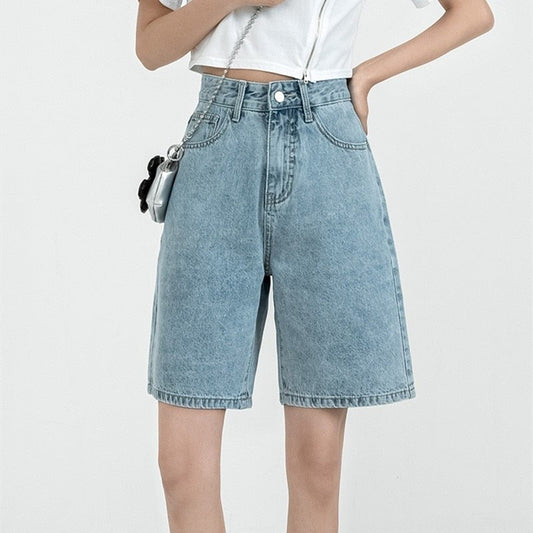 Olive Denim Shorts