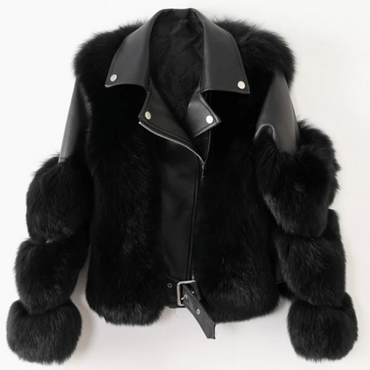 Rhea Leather Fur Jacket