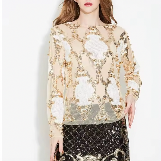 Zara Sequin Top