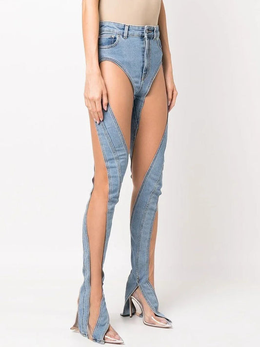 Kira Rise Mesh Skinny Jeans