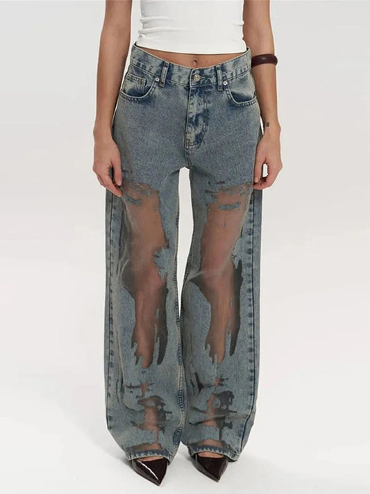 Siena Distressed Ripped Jeans