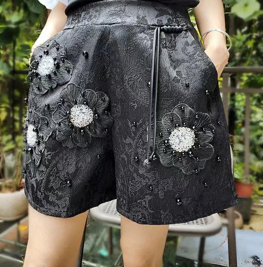 Olive Stitch Shorts