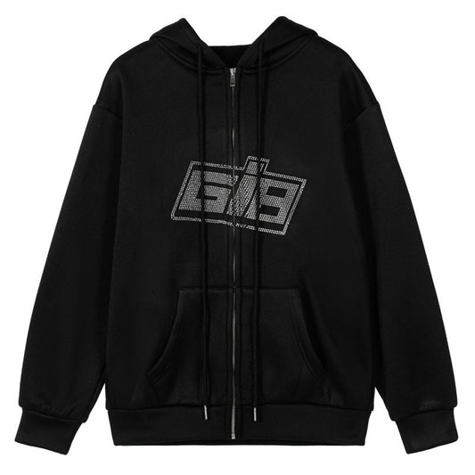 Isla Rhinestone Letter Hoodie