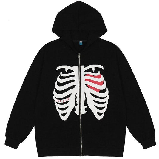 Nina Skeleton Heart Hoodie