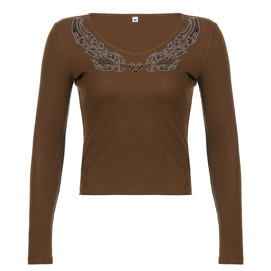 Elle Rhinestone Crop Top