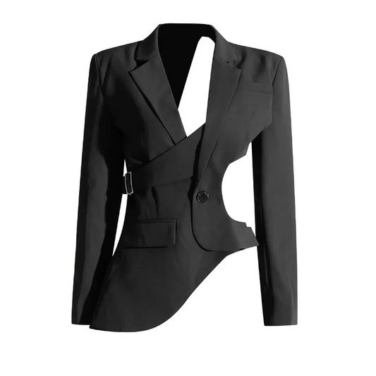 Faye Asymmetric Cutout Blazer