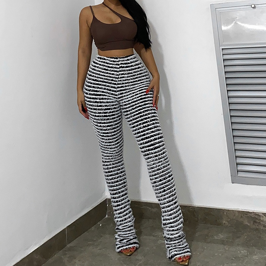 Vera Breeze Stacked Fuzzy Pants