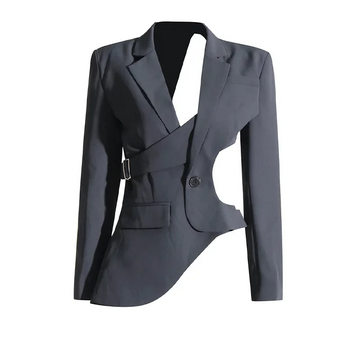 Faye Asymmetric Cutout Blazer