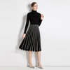 Cleo Print Turtleneck Knit Midi Dress