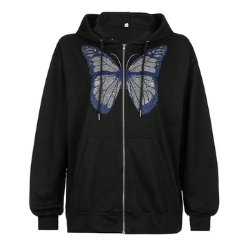 Elle Rhinestone Butterfly Pullover