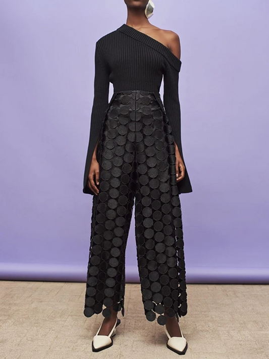 Talia Waisted Polka Dot Pants