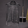 Olive Sequined Top