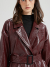 Bella Leather Trench Coat