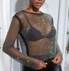 Talia Shiny Long Sleeve Top