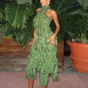 Hazel Mesh Maxi Dress