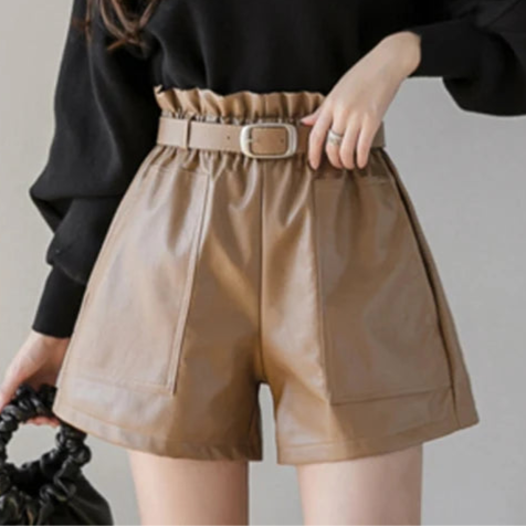 Rhea Leather Shorts
