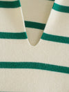 Bella Green Striped Sweater