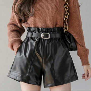 Rhea Leather Shorts