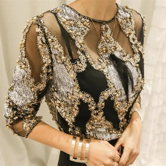 Zara Sequin Top