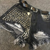 Kira Beading Denim Shorts