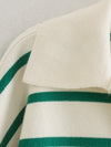 Bella Green Striped Sweater