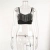 Gia Rhinestone Tassel Top