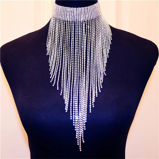 Olive Rhinestone Necklace