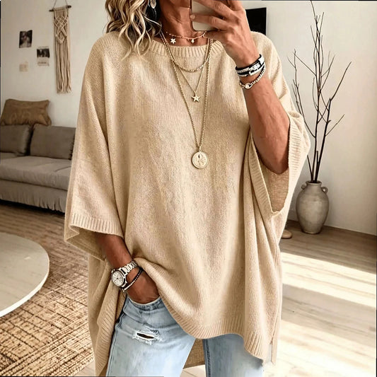 Maren Oversized Cape Knit Top