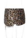 Juno Leopard Printed Shorts