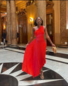 Gia Shoulder Pleated Dress