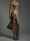 Diana Print Lace Maxi Dress