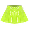 Olive Leather Miniskirt