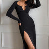 Hazel Cleavage Maxi Dress