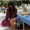 Kira Feather Cuffs Coat