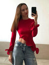 Vera Sleeve Ruffle Top