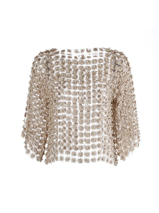 Siena Out Patchwork Pearls T-Shirt