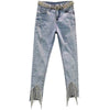 Gia Rhinestone Fringed Jeans