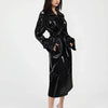 Rhea Patent Leather Trench Coat
