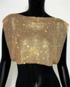 Vera Rhinestone Metal Crop Top