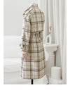 Elle Plaid Trench Coat