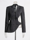 Faye Asymmetric Cutout Blazer